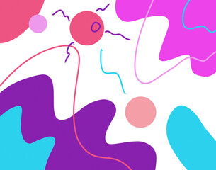 Dynamic and artistic abstract composition featuring vibrant colorful shapes and lines against creating a modern and contemporary look.