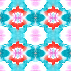 Hand painted watercolor seamless pattern