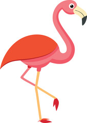 Flamingo standing on one leg