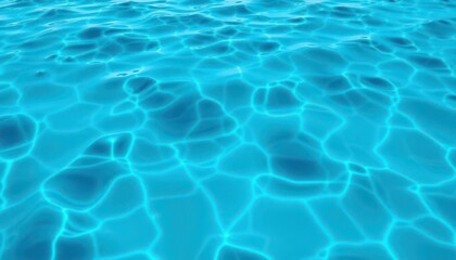 Obraz premium Intense blue turquoise water ripples, forced perspective creating depth illusion, stock, calm