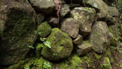 Stacked Natural Stone Foundation for Structural Support