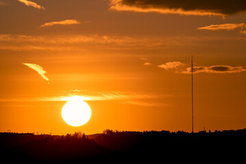 Magical sunset with a telephoto lens