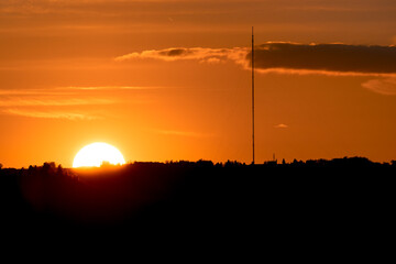 Magical sunset with a telephoto lens