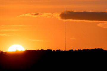 Magical sunset with a telephoto lens