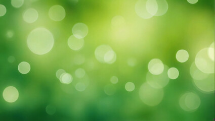 Fototapeta premium Abstract Green Bokeh Background Spring Airy Magic