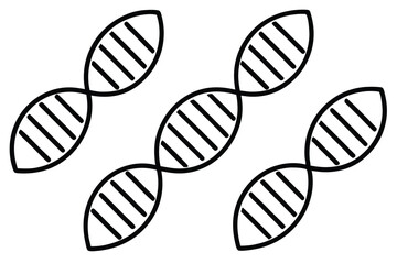 recombinant dna line art detailed view of gene editing