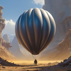 A symbolic image of a deflated currency balloon with a looming recession headline.