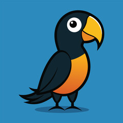 Cute Cartoon Parrot Illustration