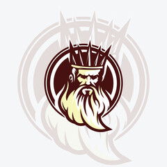 zeus mascot logo design premium vector
