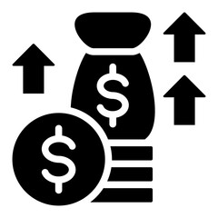 Finance Glyph Icon Style