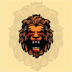 lion mascot logo design free vector