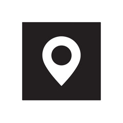 Flat Design Place Pin  Geolocation Symbol