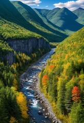Obraz premium Panorama of Jacques-Cartier National Park