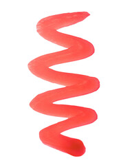 Watercolor style red makeup swatch on a transparent background.