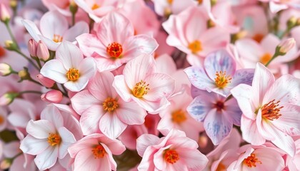 Soft, pastel watercolor blooms in a loose, painterly style, creating a gentle, romantic background, romantic, soft