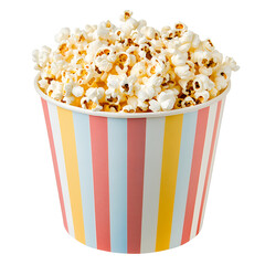 Colorful Popcorn Bucket Full of Fresh Popcorn