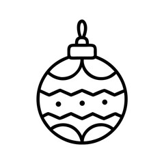 Obraz premium Christmas ornament icon with decorative patterns 
