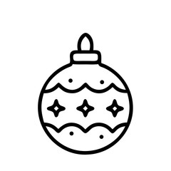 Obraz premium ball with Christmas Ornament Outline on Transparent Background 