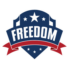 USA Independence Day freedom Banner, 4th of July American banner vector on white background