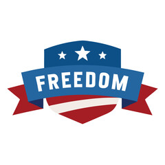 USA Independence Day freedom Banner, 4th of July American banner vector on white background