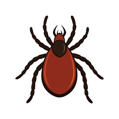 Tick illustration on a white background