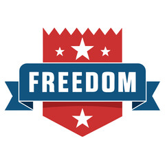 USA Independence Day freedom Banner, 4th of July American banner vector on white background