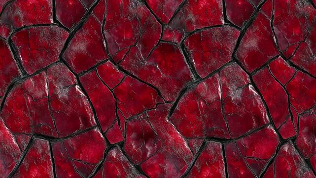 Red Lava Tile Looped Animation Background