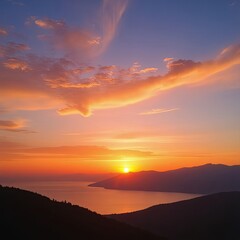 sunrise over the mountains