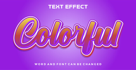 Colorful editable text effect