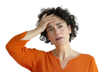 PNG Middle-aged woman background portrait orange.