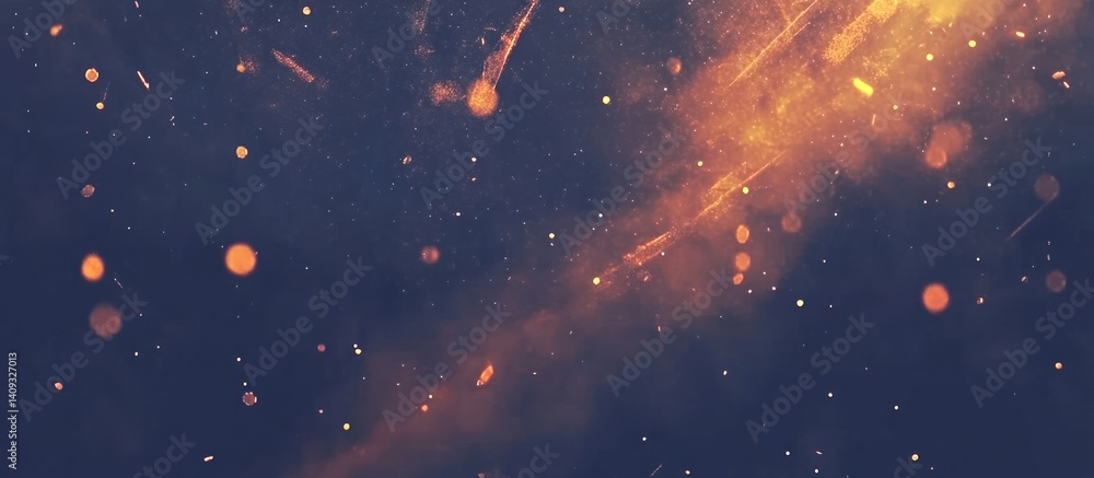 Aufkleber abstract galactic cosmic background with bokeh and celestial glow effects