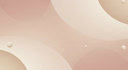 Abstract Beige and Cream Swirls Background with Floating Spheres