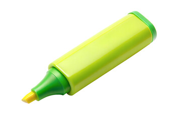 Bright highlighter stationery isolated on transparent background.