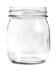PNG Empty glass jar isolated transparent minimalist.