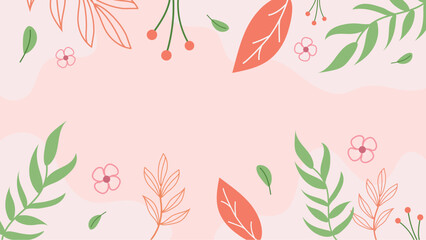 Flat Floral Spring Element Illustration Background 