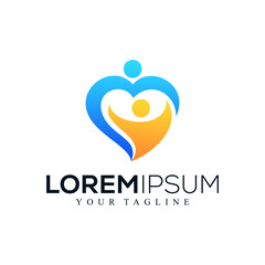 Abstract family logo design