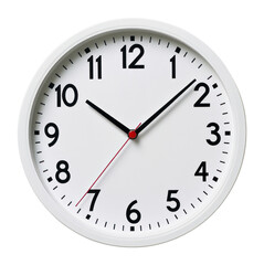 PNG White clock timekeeping minimalist simple.