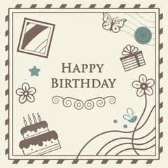 Naklejka premium Happy birthday poster vector design