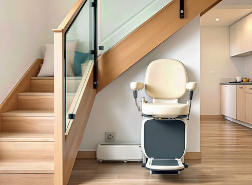 beige stairlift for modern home accessibility