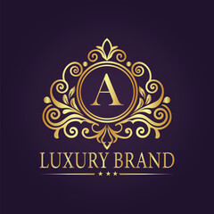 luxury gold logo concept