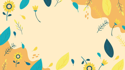 Flat Floral Spring Element Illustration Background 