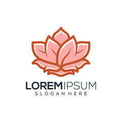 Abstract lotus logo design