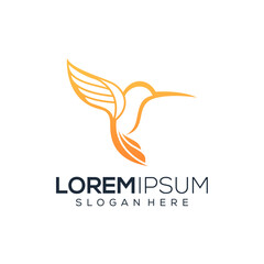 Abstract bird logo design