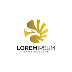 Abstract eagle logo design