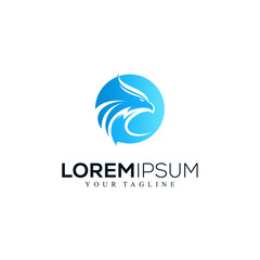 Abstract eagle logo design