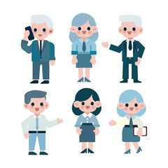 Business People Characters Set – Flat Vector Illustration