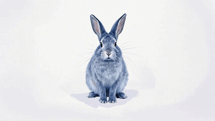 Gentle breeze in watercolor rabbit isolated vector illustration svg