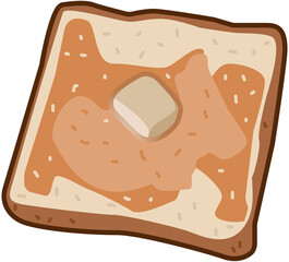 버터 구워진 식빵 식사대용 토스트