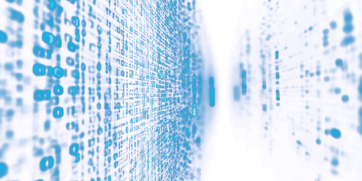 PNG Blue digital binary background data visualization.