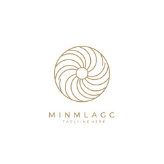 Elegant Gold Spiral Circle Logo Design